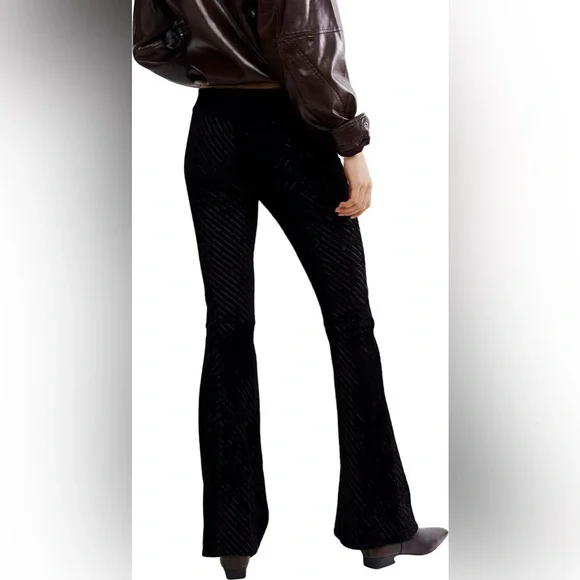 NWT Free People Slim Pull On Flare Velvet pants size XS